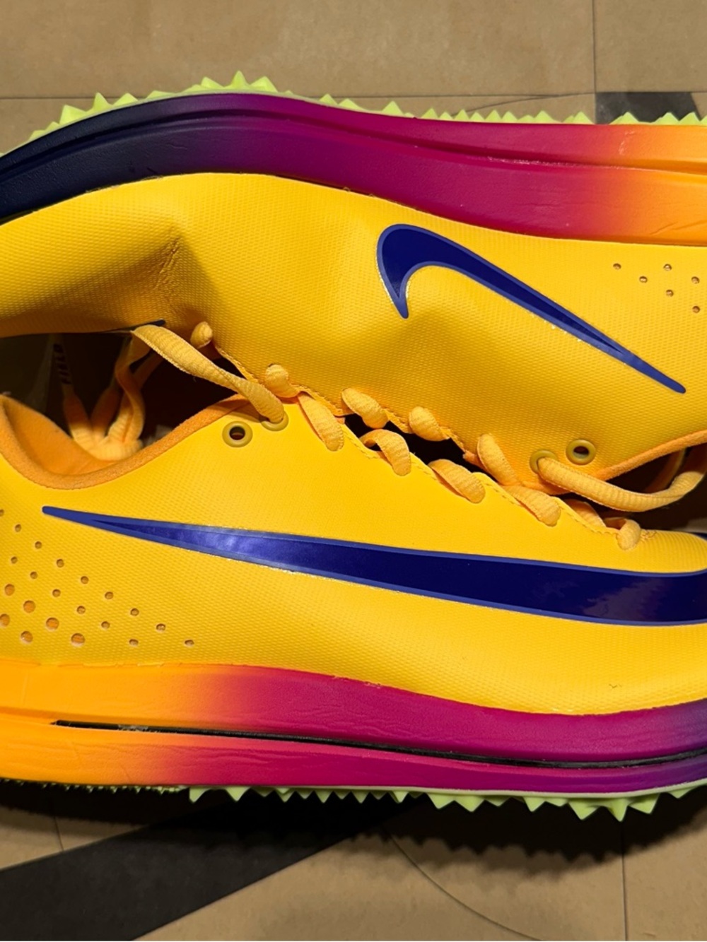 Nike Triple Jump Elite 2 Citron Track & Field Men’s Spikes HV6425-800 Size 9.5